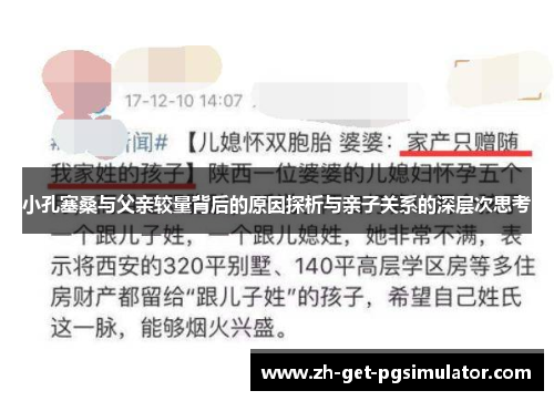 小孔塞桑与父亲较量背后的原因探析与亲子关系的深层次思考